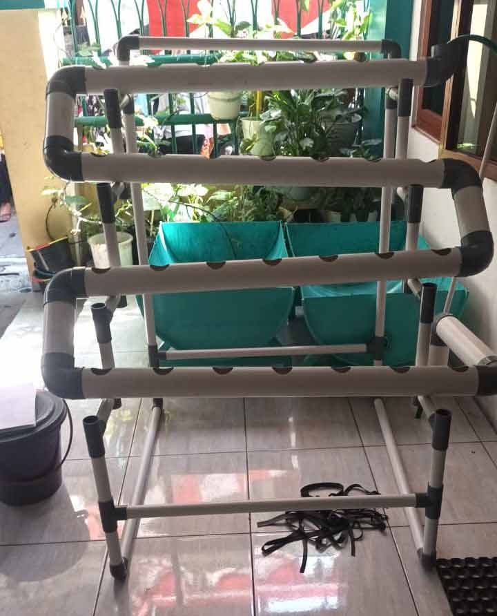 starter kit hidroponik tipe NFT6 di sekolah